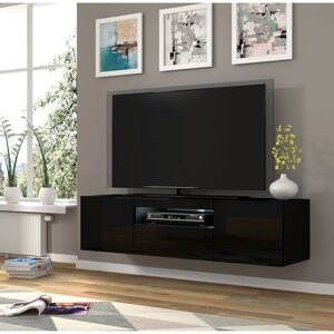 Supporto TV Aura - 150x37x42 - Moderno, Nero Lucido Supporto TV Aura - 150x37x42 - Moderno, Nero Lucido