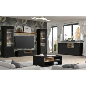 AKL FURNITURE PRIVATE Anette - 198x44x86 cm - Cajonera negra AKL FURNITURE PRIVATE Anette - 198x44x86 cm - Cajonera negra