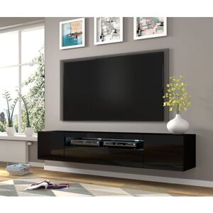 Mobili TV Aura Led - Nero Lucido - 200x37x42 cm Mobili TV Aura Led - Nero Lucido - 200x37x42 cm
