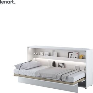 Concetto di letto a parete AKL FURNITURE PRIVATE - Bianco Opaco - Risparmio di spazio, Meccanismo Moderno Concetto di letto a parete AKL FURNITURE PRIVATE - Bianco Opaco - Risparmio di spazio, Meccanismo Moderno