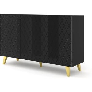 AKL FURNITURE PRIVATE Diuna Negro y Dorado - Cómoda AKL FURNITURE PRIVATE Diuna Negro y Dorado - Cómoda