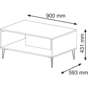 AKL FURNITURE PRIVATE RavennaB - 90x60x43 cm Couchtisch Skandinavisch AKL FURNITURE PRIVATE RavennaB - 90x60x43 cm Couchtisch Skandinavisch
