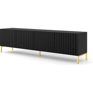 Soporte de TV AKL FURNITURE PRIVATE Surf 200x42x56cm - Negro - Diseño Escandinavo Soporte de TV AKL FURNITURE PRIVATE Surf 200x42x56cm - Negro - Diseño Escandinavo