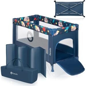Lionelo Stefi - Lit de voyage + Parc - Bleu Navy - Norme de sécurité EN 716 - Publicité Lionelo Stefi - Lit de voyage + Parc - Bleu Navy - Norme de sécurité EN 716 - Publicité