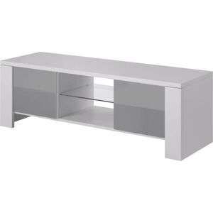 Cama Meble West Bi/Sz TV Stand - Modern Laminated MDF, Glass Shelf Cama Meble West Bi/Sz TV Stand - Modern Laminated MDF, Glass Shelf