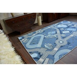 Dywany Łuszczów Blue Kids Carpet - Wall-to-Wall Anti-slip - 150x300cm Dywany Łuszczów Blue Kids Carpet - Wall-to-Wall Anti-slip - 150x300cm