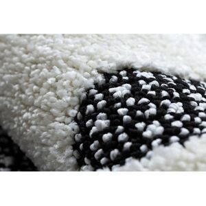 Dywany Łuszczów Joy children's carpet - cream / black fleece circle 120cm Dywany Łuszczów Joy children's carpet - cream / black fleece circle 120cm