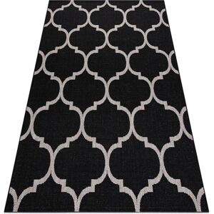 FLOORLUX 20608 Moroccan Trellis Black / Silver Carpet FLOORLUX 20608 Moroccan Trellis Black / Silver Carpet