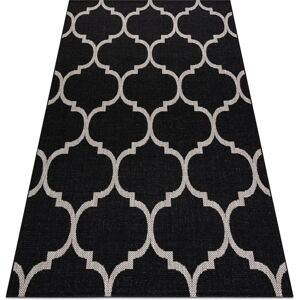 FloorLux 20608 Moroccan Trellis Black Silver Carpet FloorLux 20608 Moroccan Trellis Black Silver Carpet