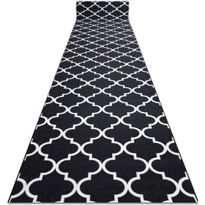 RugsX Tappeto da corridoio nero Trellis - Antiscivolo 100x750 cm RugsX Tappeto da corridoio nero Trellis - Antiscivolo 100x750 cm