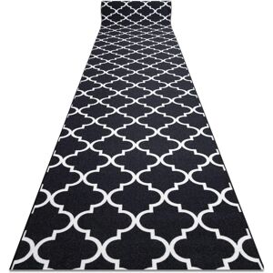 RugsX Black Trellis Runner - Anti-slip 133x370 cm RugsX Black Trellis Runner - Anti-slip 133x370 cm