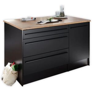 BALCULINA Jazz Kücheninsel - Schwarz Matt - 145x90x90 cm - Kücheninsel BALCULINA Jazz Kücheninsel - Schwarz Matt - 145x90x90 cm - Kücheninsel