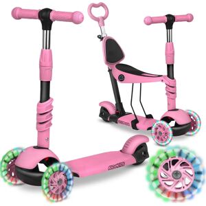 Ricokids Todi 3-in-1 Pink Scooter - Balance & Kids Ride Ricokids Todi 3-in-1 Pink Scooter - Balance & Kids Ride