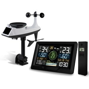 Estación meteorológica negra BD-914 de Berdsen - Estación con sensor de viento y lluvia Estación meteorológica negra BD-914 de Berdsen - Estación con sensor de viento y lluvia