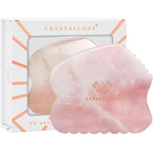 Crystallove Rose Quartz Contour Gua Sha - Facial Massage Tool Crystallove Rose Quartz Contour Gua Sha - Facial Massage Tool