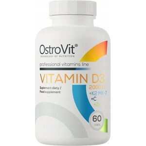 OstroVit Vitamina D3 2000 IU + K2 MK-7 + C + Zinc - 60 Cápsulas OstroVit Vitamina D3 2000 IU + K2 MK-7 + C + Zinc - 60 Cápsulas