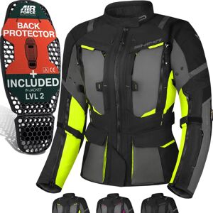 SHIMA Hero 2.0 Wasserdichte Motorrad-Textiljacke - Schwarz Gelb XS SHIMA Hero 2.0 Wasserdichte Motorrad-Textiljacke - Schwarz Gelb XS