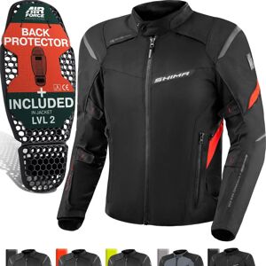 SHIMA Rush 2.0 Wasserdichte Motorrad Textilejacke - Schwarz Rot - 4XL SHIMA Rush 2.0 Wasserdichte Motorrad Textilejacke - Schwarz Rot - 4XL