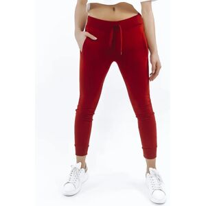 DStreet Czerwone spodnie dresowe - Legginsy DStreet Czerwone spodnie dresowe - Legginsy