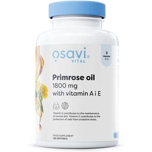 Osavi Primrose Oil with Vitamin A & E 1800mg - 120 softgels Osavi Primrose Oil with Vitamin A & E 1800mg - 120 softgels
