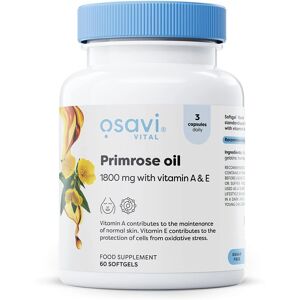 Osavi Primrose Oil with Vitamin A & E 1800mg Softgels 60 - Dietary Supplement Osavi Primrose Oil with Vitamin A & E 1800mg Softgels 60 - Dietary Supplement