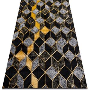 Dywany Łuszczów Modern GLOSS Carpet - Geometric Black / Gold - Carpet Dywany Łuszczów Modern GLOSS Carpet - Geometric Black / Gold - Carpet