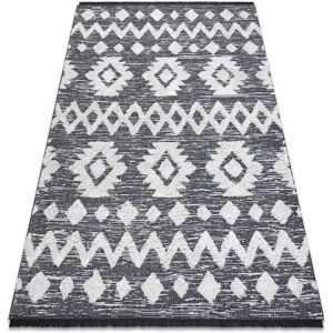 Dywany Łuszczów Eco Sisal Carpet - Boho Zigzag, Grey / Cream - 136x190cm Dywany Łuszczów Eco Sisal Carpet - Boho Zigzag, Grey / Cream - 136x190cm