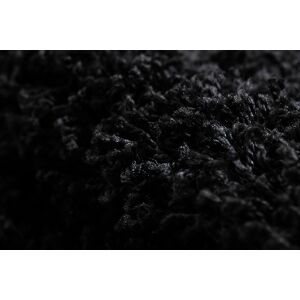RugsX SOFFI Black 80cm Circle Shaggy Rug RugsX SOFFI Black 80cm Circle Shaggy Rug