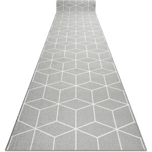 RugsX CUBE Grey Anti-slip Runner 67x330cm - Rug Runner RugsX CUBE Grey Anti-slip Runner 67x330cm - Rug Runner
