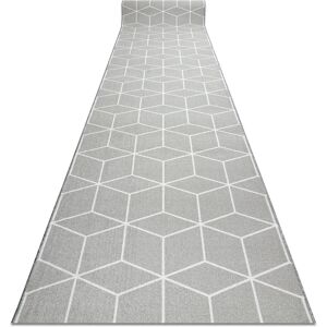 RugsX Grey Anti-slip CUBE Hallway Runner 110x490cm RugsX Grey Anti-slip CUBE Hallway Runner 110x490cm
