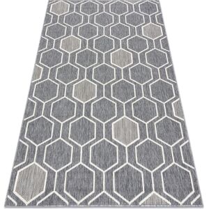 Łuszczów Spring Hexagon Carpet - Grey - Indoor/Outdoor Łuszczów Spring Hexagon Carpet - Grey - Indoor/Outdoor