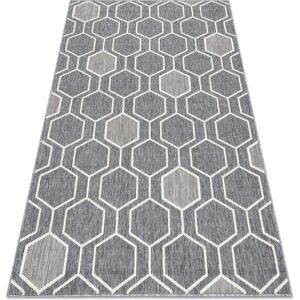 Łuszczów Spring Hexagon Carpet - Grey - Indoor/Outdoor Rug Łuszczów Spring Hexagon Carpet - Grey - Indoor/Outdoor Rug
