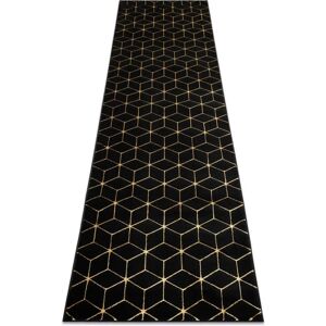 RugsX Modern GLOSS Carpet, Runner 409C 86 Cube black/gold - Rug RugsX Modern GLOSS Carpet, Runner 409C 86 Cube black/gold - Rug