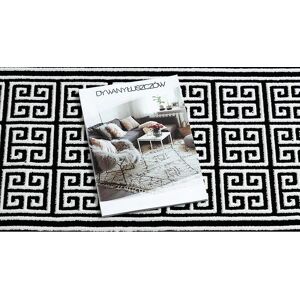 RugsX Modern GLOSS Carpet Runner - Black / Ivory - Carpet Runner RugsX Modern GLOSS Carpet Runner - Black / Ivory - Carpet Runner