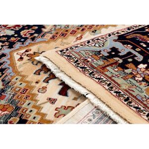 KESHAN Wool Carpet Beige / Claret - Carpet KESHAN Wool Carpet Beige / Claret - Carpet