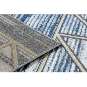 Dywany Łuszczów Modern DE LUXE geometric navy / gold blue 120x170 cm - Carpet Dywany Łuszczów Modern DE LUXE geometric navy / gold blue 120x170 cm - Carpet