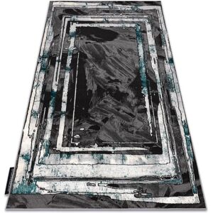 Dywany Łuszczów Modern DE LUXE Carpet 619 Frame - Structural Grey / Green - Carpet Dywany Łuszczów Modern DE LUXE Carpet 619 Frame - Structural Grey / Green - Carpet