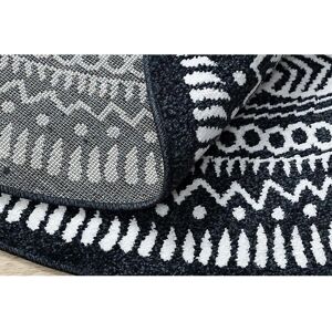 RugsX Carpet FUN Napkin circle - black circle 200 cm RugsX Carpet FUN Napkin circle - black circle 200 cm