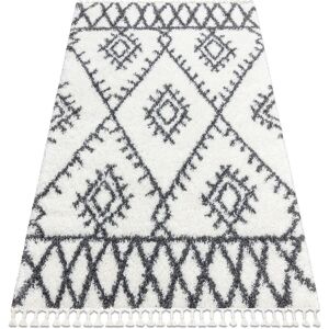 RUGSX - Crema / gris Zigzag Berber shaggy rug - Rug RUGSX - Crema / gris Zigzag Berber shaggy rug - Rug