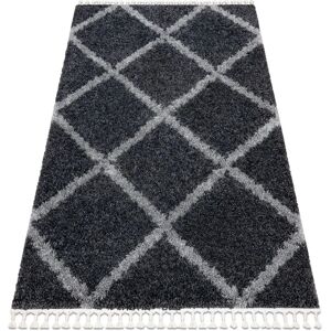 Union Trellis Grey Moroccan Shaggy Carpet - 120x170 cm Union Trellis Grey Moroccan Shaggy Carpet - 120x170 cm