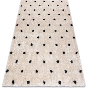 Dywany Łuszczów Fluffy 2370 Carpet - shaggy dots - cream / anthracite - Carpet Dywany Łuszczów Fluffy 2370 Carpet - shaggy dots - cream / anthracite - Carpet