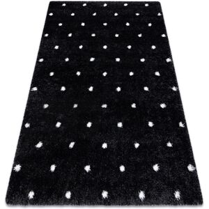 Łuszczów Fluffy Carpet - shaggy dots - anthracite / white grey - Carpet Łuszczów Fluffy Carpet - shaggy dots - anthracite / white grey - Carpet