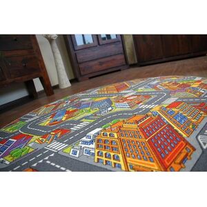 RugsX Tappeto Grande Città Grigio Cerchio 200cm RugsX Tappeto Grande Città Grigio Cerchio 200cm