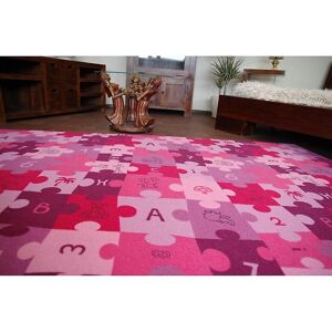 RugsX Puzzle Purple Carpet 250x500cm RugsX Puzzle Purple Carpet 250x500cm
