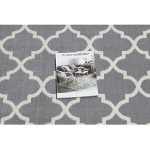 RugsX MORAD Trelis Grey / Cream Runner - Runner Rug RugsX MORAD Trelis Grey / Cream Runner - Runner Rug