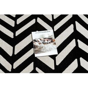 RugsX - Modern herringbone outdoor beige / black 200x290 cm - Carpet RugsX - Modern herringbone outdoor beige / black 200x290 cm - Carpet