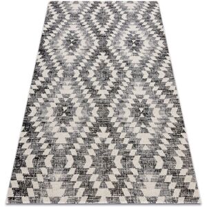 MUNDO Grey / Beige Modern Diamond Outdoor Carpet - 80x150cm MUNDO Grey / Beige Modern Diamond Outdoor Carpet - 80x150cm
