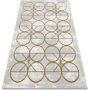 Dywany Łuszczów Tapis EMERALD 1010 glamour, cercles élégants crème / or - Tapis Dywany Łuszczów Tapis EMERALD 1010 glamour, cercles élégants crème / or - Tapis