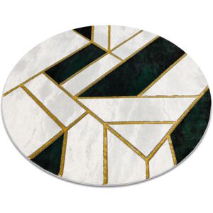 Dywany Łuszczów / RugsX Emerald Carpet 1015 circle - Glamour, stylish marble, green / gold circle 120cm Dywany Łuszczów / RugsX Emerald Carpet 1015 circle - Glamour, stylish marble, green / gold circle 120cm