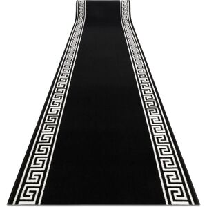 RugsX MORAD Grek Negro Pasillo - Pelo Corto Duradero Antideslizante RugsX MORAD Grek Negro Pasillo - Pelo Corto Duradero Antideslizante